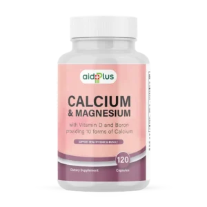 AID PLUS Calcium Magnesium – 120 Capsules | Bone Strength & Muscle Support with Vitamin D & Boron