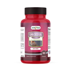 AID PLUS Chia Seed Oil 500mg – 60 Liquid Capsules | Omega-3, Omega-6 & Omega-9 Non-GMO Formula