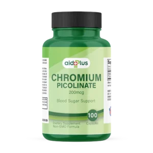 AID PLUS Chromium Picolinate 200mcg – 100 Capsules | Blood Sugar & Metabolism Support