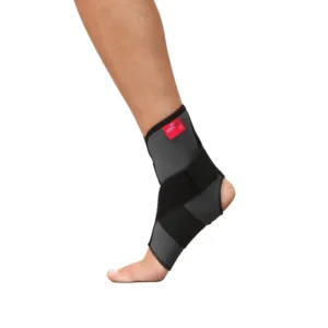 AID PLUS Cross Strap Ankle Support – Neoprene Brace for Sprains, Strains & Compression