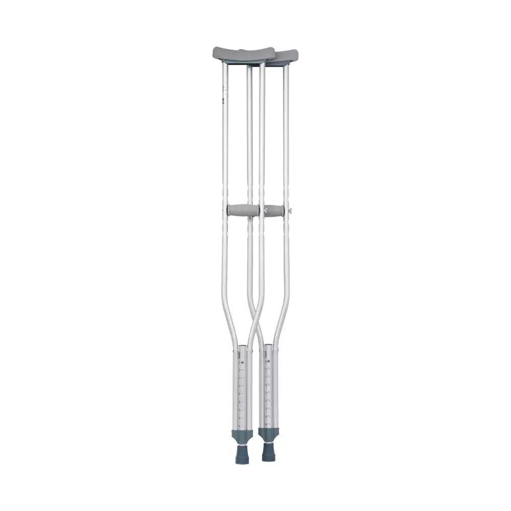 AID PLUS Underarm Crutch Large CA801LL – Adjustable Aluminum Axillary Crutch for Adults.