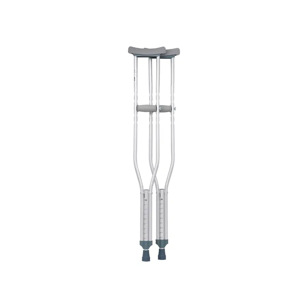 AID PLUS Underarm Crutch Medium CA801LM – Adjustable Aluminum Axillary Crutch | Comfortable Mobility Support