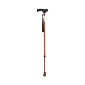 AID PLUS Walking Stick CA833L2 – Adjustable Aluminum Walking Cane with Wooden Handle | Lightweight Mobility