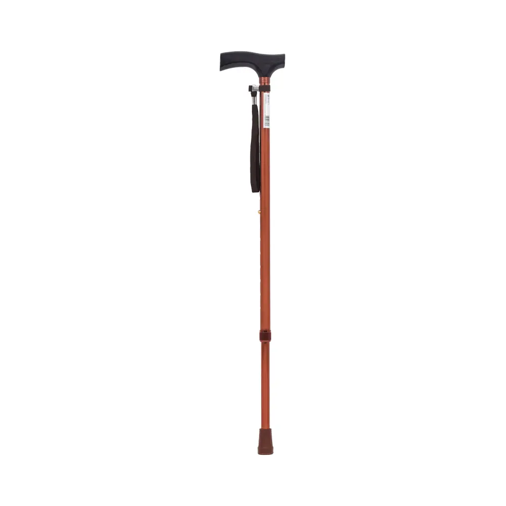 AID PLUS Walking Stick CA833L2 – Adjustable Aluminum Walking Cane with Wooden Handle | Lightweight Mobility