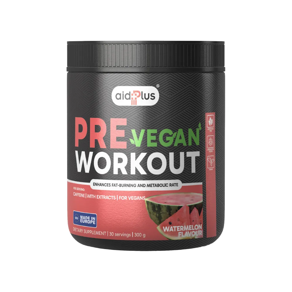 AidPlus Vegan Pre-Workout Watermelon 300g