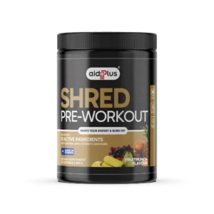 AID PLUS Pre Workout Shred Fruit Punch 300g – Energy & Fat Burn